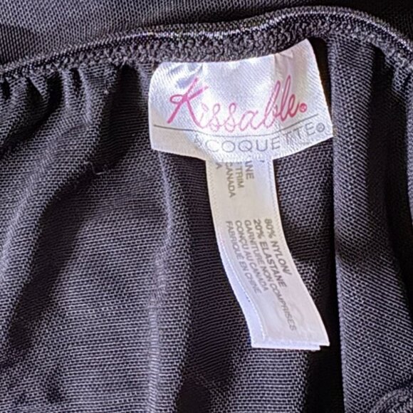 Kissable By Coquette Womens Lingerie Babydoll Top-Black-Size OS-GUC - Picture 5 of 5